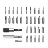 33pcs Damaged Screw Extractor Set with Screwdriver Bits Extension Bit Holder for Broken Screw HSS Broken Bolt Extractor Screw Remover Kits