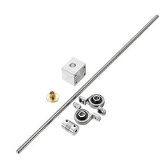 400mm Lead Screw Set with Nut Housing Bracket Mounted Ball Bearing and Shaft Coupling