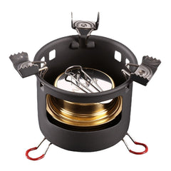 Compact Mini Spirit Burner Alcohol Stove with Stand for Outdoor Backpacking Hiking Camping Furnace