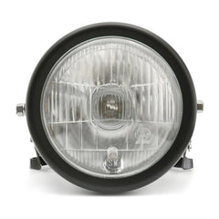 6.5 inch 12V Motorcycle Headlight Hi/lo Beam Matte Black Mount Bracket Cafe Racer For Honda