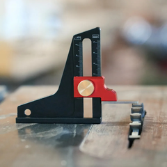 Woodworking Height Gauge - Dual-Scale Precision, Lightweight Aluminum, Depth Measurement, Ergonomic Design, 0-50mm Range