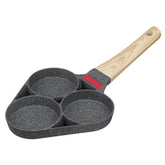 Medical Stone Coating Non-stick Three Holes Omelette Pan Egg Dumpling Pan Non-slip Anti-scalding Breakfast Pan