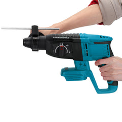 4800bpm Electric Rotary Hammer Drill W/ Rotation Handle Punch Chisel Power Tool For Makita 18V Battery
