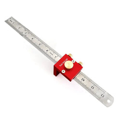 90° Scribing Ruler - 30cm Aluminum Measuring Tool for Woodworking, Carpentry & DIY Projects - Durable & Ergonomic Design