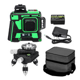 12 Lines 360 Degree Horizontal&Vertical Cross 3D Green Laser Level Self