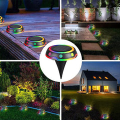 RGB LED Solar Light Colour-Changing Ground Buried Garden Lawn Path Outdoor Lamp