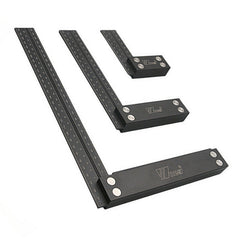 High-Quality Aluminum L-Ruler for Woodworking, Ergonomic Design, 0-200mm Scale, Durable & Rust-Proof Tool