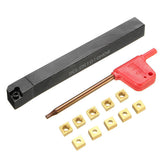 10x100mm Lathe Turning Tool Holder With 10pcs CCMT0602 Inserts