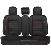 1/5 Seat Car Seat Covers 3D Full Set PU Leather Front Rear Back Pad