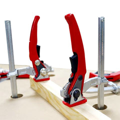 2/4PCS Alloy Steel Quick Ratchet Track Saw Guide Rail Clamps for MFT Table & Most Brands - 220kg Clamping Force