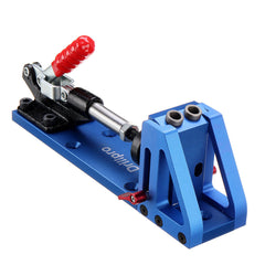 Woodworking Tool Pocket Hole Jig System with 9.5mm Oblique Hole Diameter Drill Hole Drilling Guide for Wood
