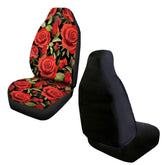 1/2 PCS Universal Car Front Seat Cushion Cover Rose Printed Full Protector