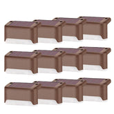 12PCS Solar Powered LED Stairs Step Fence Lights Deck Bed Outdoor Path