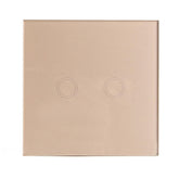 Luxury Crystal Touch Panel 2 Ring LED Wall Samrt Switch Socket Plate