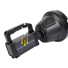 LED Flashlight 5500-7000K Super Bright 6 Modes Type-c Sloar Rechargeable Long Throw Waterproof Solar Portable Searchlight For Hunting Camping