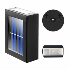 2Pcs Solar LED Wall Light Outdoor Deck Path Garden Patio Pathway Stairs Fence Lamp
