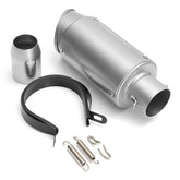 38-51mm Universal Muffler Exhaust Tail Pipe Curved Port Stainless Steel ATV Quad