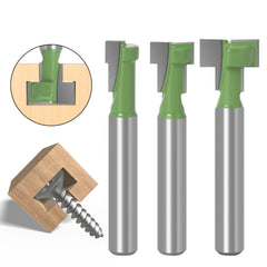 6mm 1/4" Shank T-Track Slotting & T-Slot Keyhole Cutter Router Bit Steel Handle 5/16" 3/8" 1/2" Length Cutter For Wood