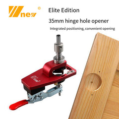 35mm Hinge Hole Opener - Durable Aluminum & Stainless Steel, Integrated Positioning, Easy to Use for Woodworking Projects