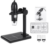 1600X 8LED 2MP USB Digital Microscope Borescope Magnifier Camera +Stand Holder