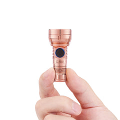 Copper/Brass 450LM 300m EDC Flashlight with 10180 Battery USB Rechargeable Mini & Long Distance Powerful LED Torch