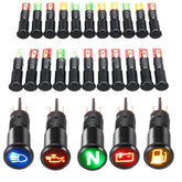 10MM LED Dashboard Warning Signal Light Van Dash Panel Indicator Lamp 12/24/36V