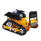 Remote Control Lawn Mower 225cc Gasoline Engine 520mm Cutting Width Adjustable Height Self-Charging Wide Tracks Maneuverable on Slopes