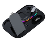 Wireless Charging Pad for Apple/Samsung Phones, Watches & Earbuds - 5W to 15W Output, Efficient & Versatile, Black/White