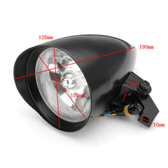 Bullet Tri Bar 4.7inch Headlight For Harley Sportster Dyna Softail Chopper FXST