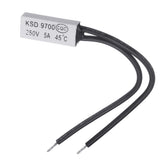 20pcs Normal Open 250V 5A 45 Plastic Thermostatic Temperature Sensor Switch NO