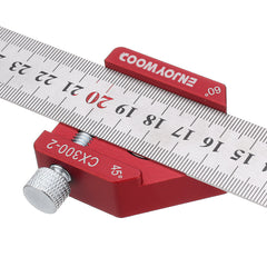 CX300-2 Adjustable 45/90 Degree Ruler - Stainless Steel & Aluminum, Precision Woodworking Tool for Accurate Measurements