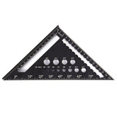High Precision Aluminum Alloy Triangle Ruler, 1-100° Range, ±0.1mm Accuracy, Durable for Woodworking Projects