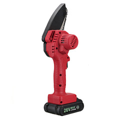 550W 24V 4" Mini Cordless Electric Chain Saw One-Hand Woodworking Wood Cutter