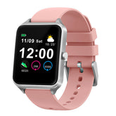 1.4 Inch Big Display Full Touch Wristband Metal Case Blood Pressure Monitor Weather Forecast Smart Watch