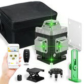 8/12/16 Line 360 4D Line Laser Level Green Light Self Leveling Cross Measure Tool Kit