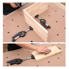 Durable Black Plastic Woodworking Clamps - Adjustable 20mm Fit, 260mm Length, Ideal for DIY Projects (2 or 4 Pack)