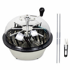 Greenzech Manual Bowl Leaf Trimmer 19" – Stainless Steel Spin Cut Hydroponic Bud Trimmer with Clear Lid