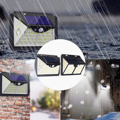 188/333 LED Solar Power Street Light PIR Motion Sensor Wall Lamp Outdoor Garden Path Yard Lighting