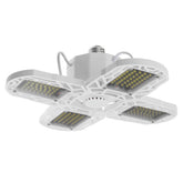 E27 80W LED Garage Lights Deformable Garage Ceiling Light LED Bulb 4 Deformable Panels