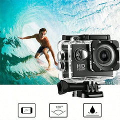 2MP 1080P USB Sports Action Camera, Waterproof, 90° Angle, 60FPS, ≤2" Display, PC Material, USB Power Supply