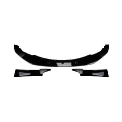 Car Front Bumper Lip + Front Corner Spoiler Splitter Modification Kit Glossy Black for BMW 1 Series F20 F21 Early M-Sport 2012-2014