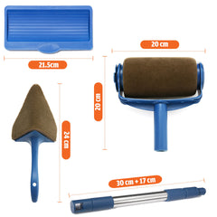 6 Pcs Professional Paint Roller Refillable Paint Roller Painter Set