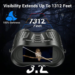 4K Night Vision Goggles with 850NM Infrared, 36MP Photos, 4K Video, 8x Zoom, 1,312ft Range, Waterproof