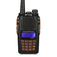 Portable Walkie Talkie Two Way Radio 128CH UHF VHF Dual Band Handled Transceiver