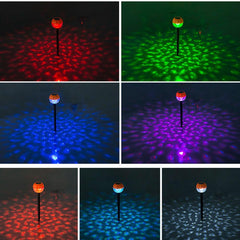 Solar 3 LED Color Changing Ball Garden Light Waterproof Outdoor Yard Landscape Lamp
