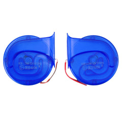 Pair 12V 110dB Universal Blue Super Loud Air Snail Horn For Car Van Motorcycle