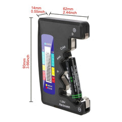 Battery Tester Digital LCD Display 9V 1.5V Capacitance Diagnostic Tool
