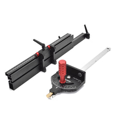 Aluminum Alloy Miter Gauge with Extended Fence for Table Saw - 0-60° Precision Angle Setting, Durable & Convenient