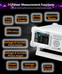 High Precision Power Meter 10 Channels Measurement Energy Monitoring 3.96 Inch TFT LCD RS232 Portable Professional Energy Analyzer