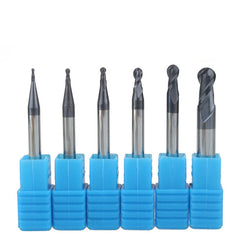 R0.5-R6mm Ball Nose 2 Flute Tungsten Carbide End Mill Cutter TiAlN Coating End Milling Cutter